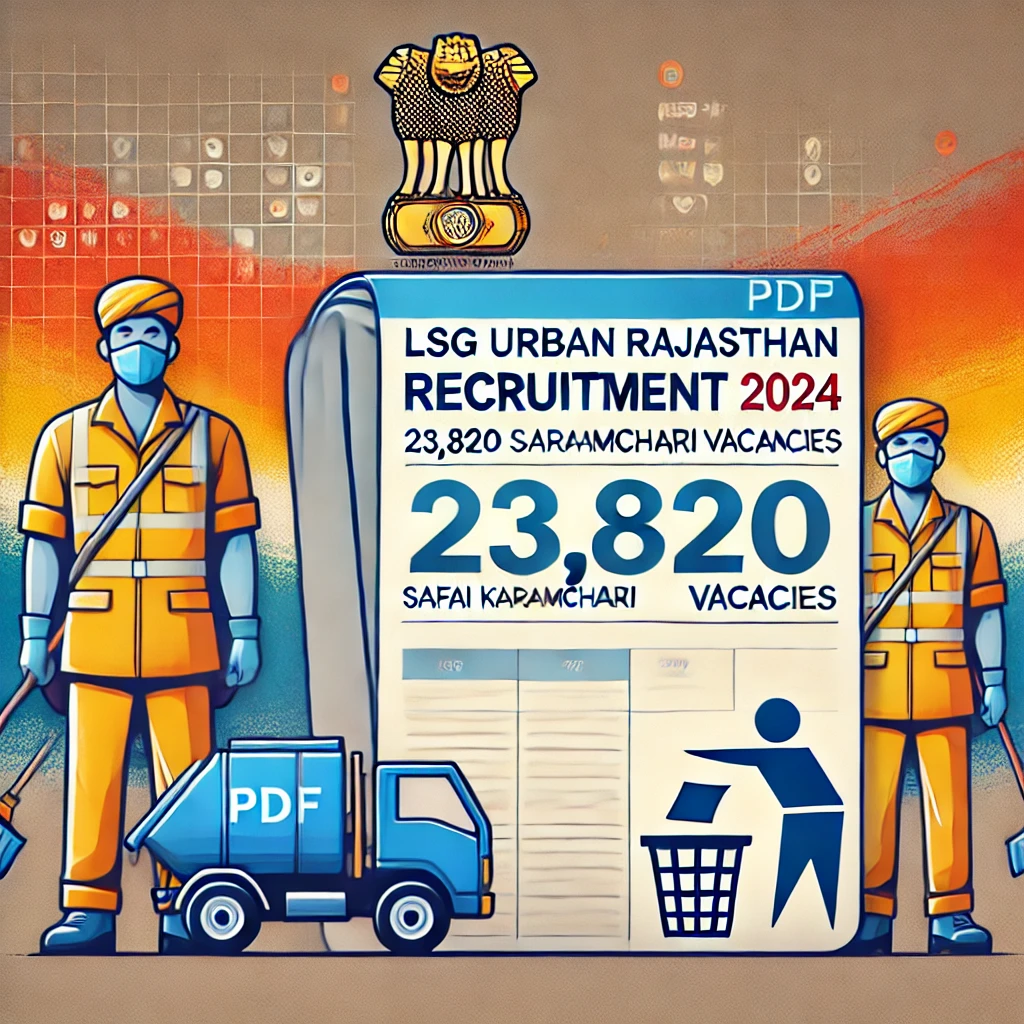 LSG Urban Rajasthan Recruitment 2024: Detailed Notification for Safai Karamchari Posts (Advt No. 02/2024)